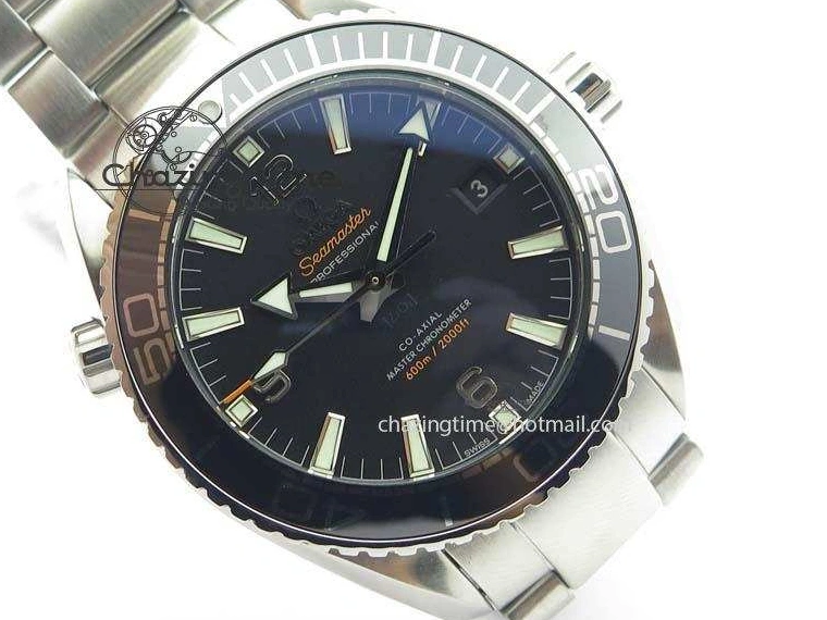 1225 Planet Ocean 2016 43.5mm SS Black Bezel BP 1:1 Best Edition Black Dial On SS Bracelet A WellDesigned 8195